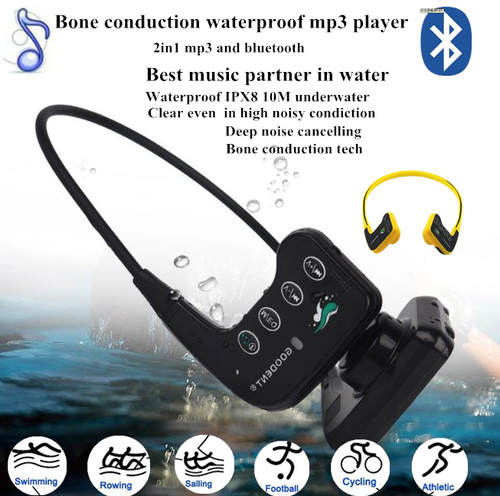 Bone conduction waterproof mp3 player bluetooth headset H905MB